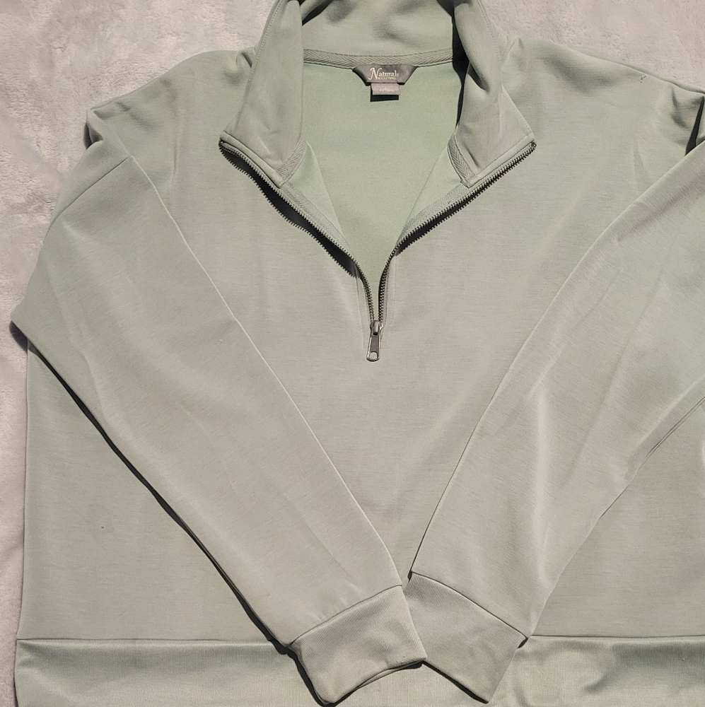 Natural Reflections Soft Haven Quarter-Zip Long-Sleeve Pullover for Ladies